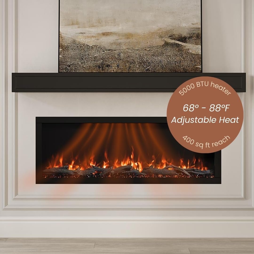 Modern Ember Highmark 60-Inch Smart Linear Electric Fireplace, WiFi & 10-Color Flames image 31
