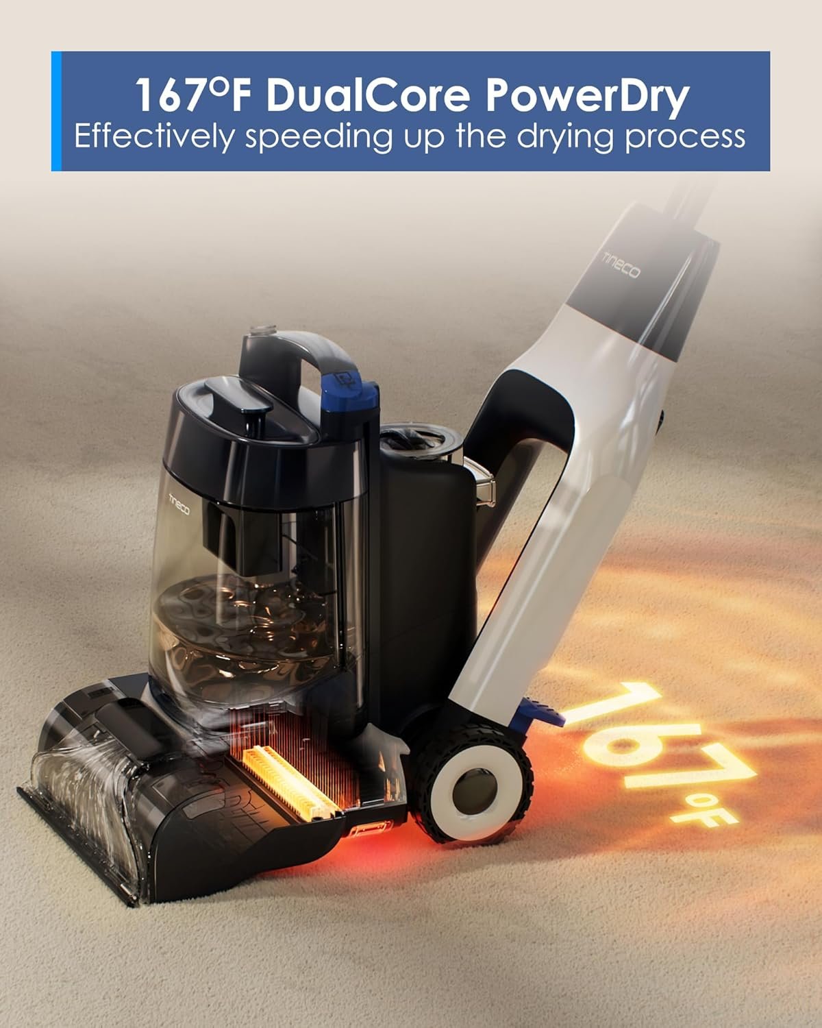 Tineco CARPET ONE Cruiser Smart Carpet Cleaner with Self-Cleaning & FlashDry image 2