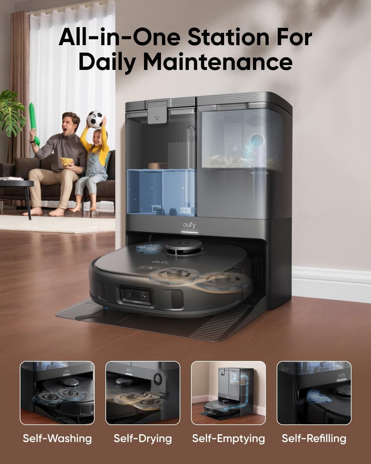 eufy X10 Pro Omni Robot Vacuum and Mop with AI & Auto-Cleaning image 1
