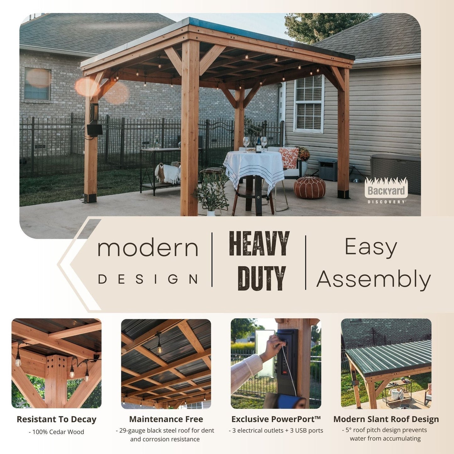 Backyard Discovery 12×9.5 Arcadia Gazebo image 17