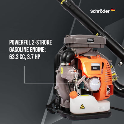 Schröder SR-6400L Backpack Gas Leaf Blower, 3.7 HP Engine image 2
