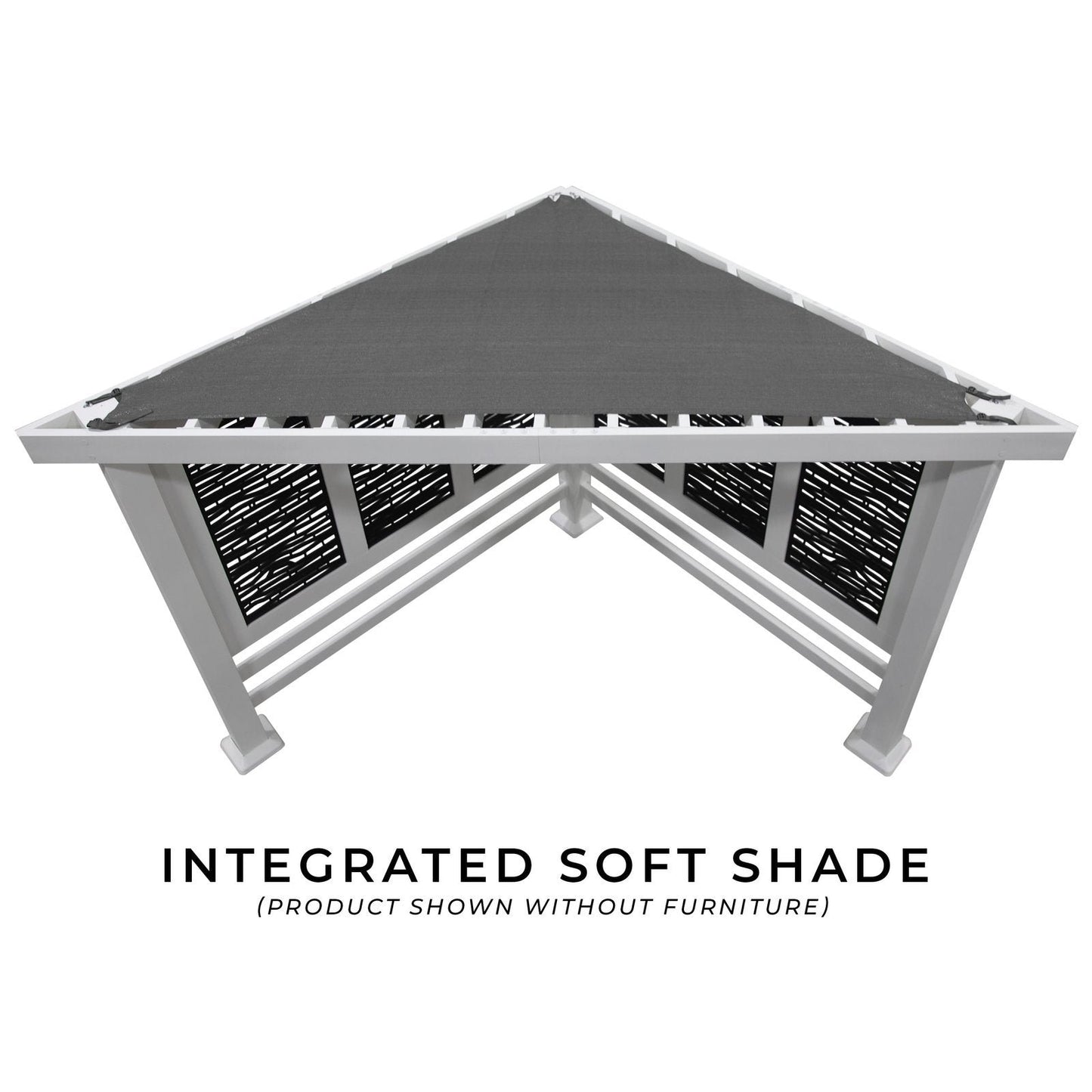 Ridgedale Modern Steel Cabana Pergola with Conversational Seating image 6