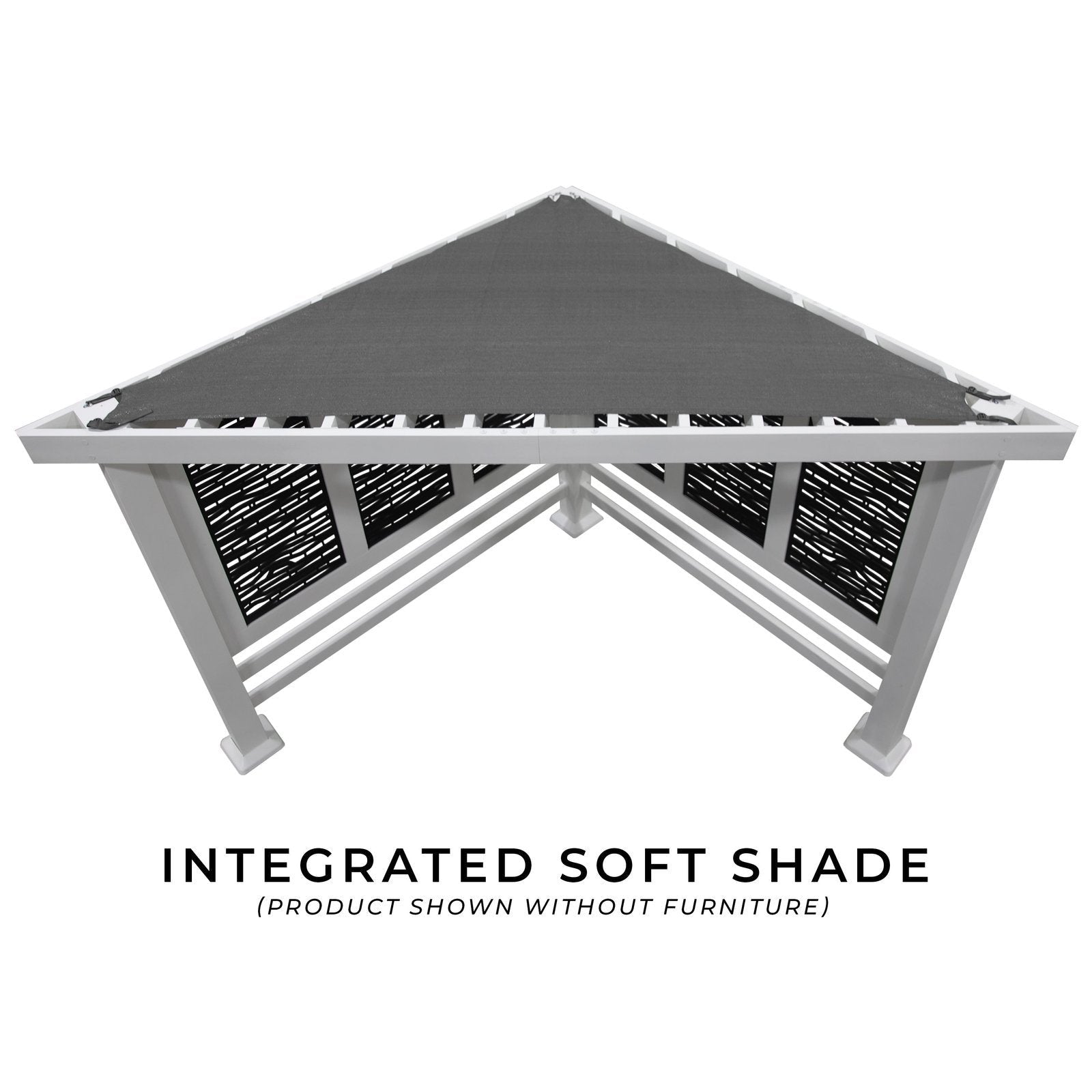 Ridgedale Modern Steel Cabana Pergola with Conversational Seating image 6
