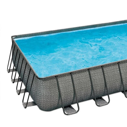 Summer Waves 32ft x 16ft x 52in Rectangle Frame Above Ground Swimming Pool Set image 6