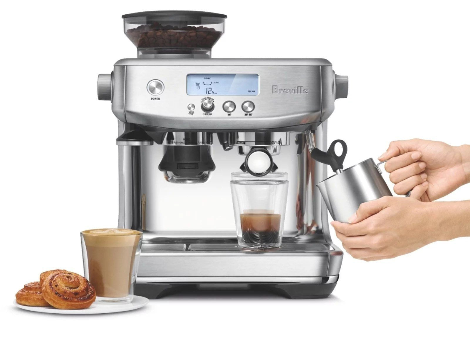 Breville BES878BSS The Barista Pro Espresso Machine – Stainless Steel image 8
