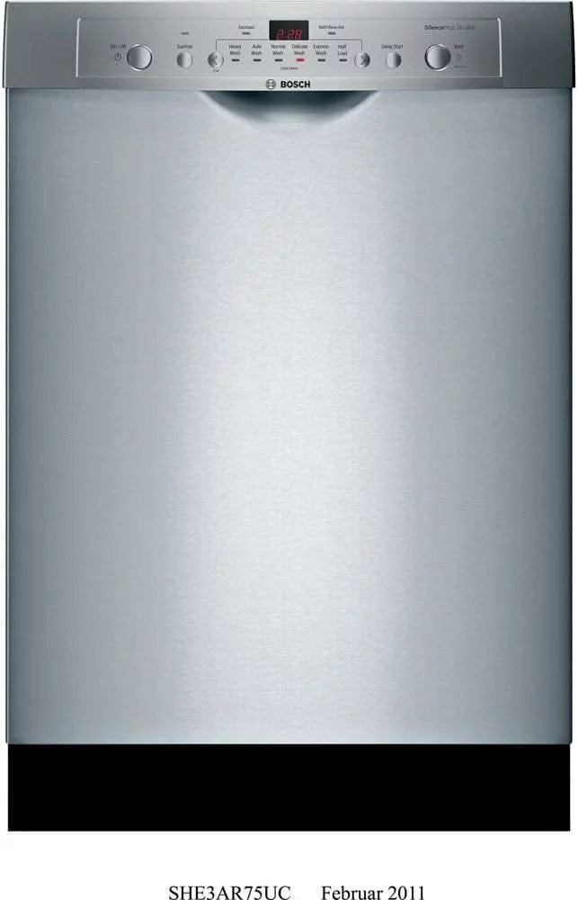 Bosch Ascenta 24″ SHE3AR75UC Built-In Dishwasher – Stainless Steel image 0