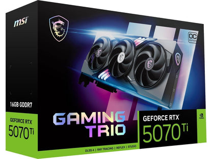 MSI Gaming GeForce RTX 5070 Ti 16GB GDDR7 PCI Express 5.0 Graphics Card RTX 5070 Ti 16G GAMING TRIO OC image 1