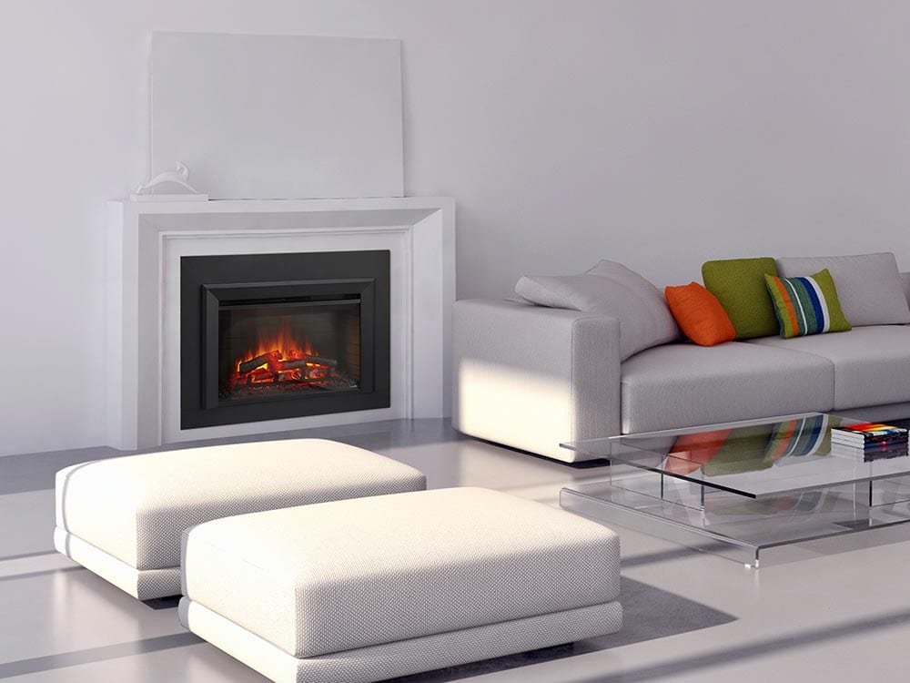 SimpliFire 30-In Electric Fireplace Insert with LED Flame and Multi-Color Ember Bed image 0