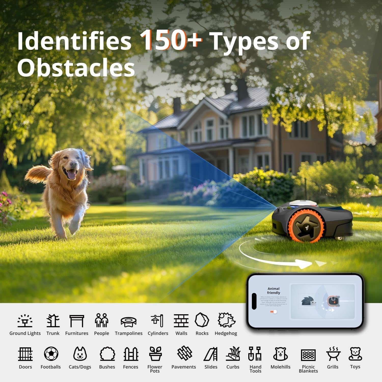 Segway Navimow i105N Robot Lawn Mower, AI Mapping, Perimeter Wire-Free, App Control image 3