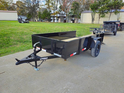 5′ X 10′ Utility Trailer Straight Deck 18″ Sides Tall Gate image 13