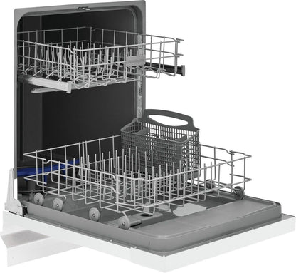 Frigidaire FDPC4221AW 24″ Built-In Dishwasher, Front Control, White image 1