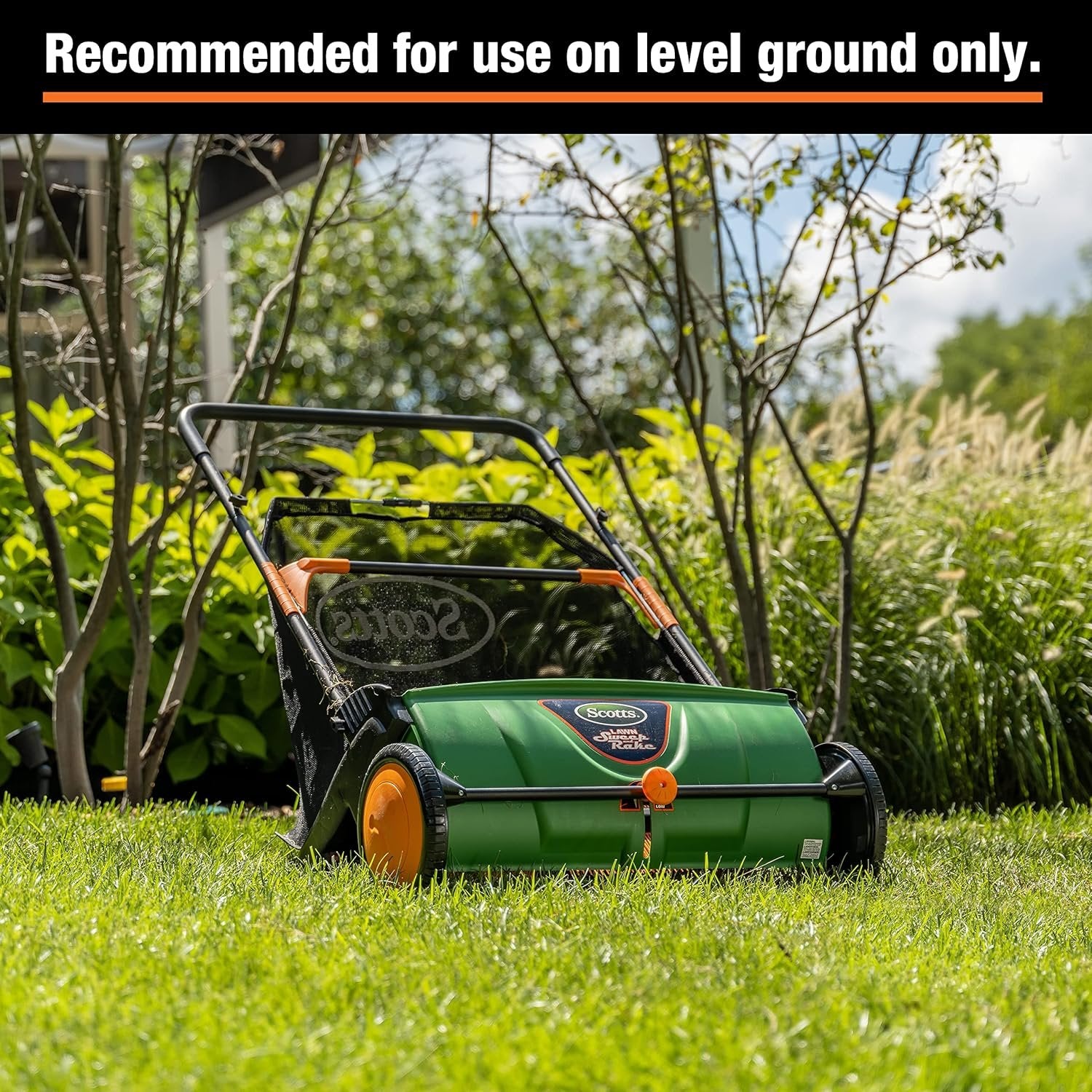 Scotts 26 in. Push Lawn Sweeper LSW70026S, Black/Green image 7