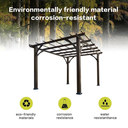 Elegant Cedar Wood Pergola – Perfect Outdoor Shade for Garden image 1