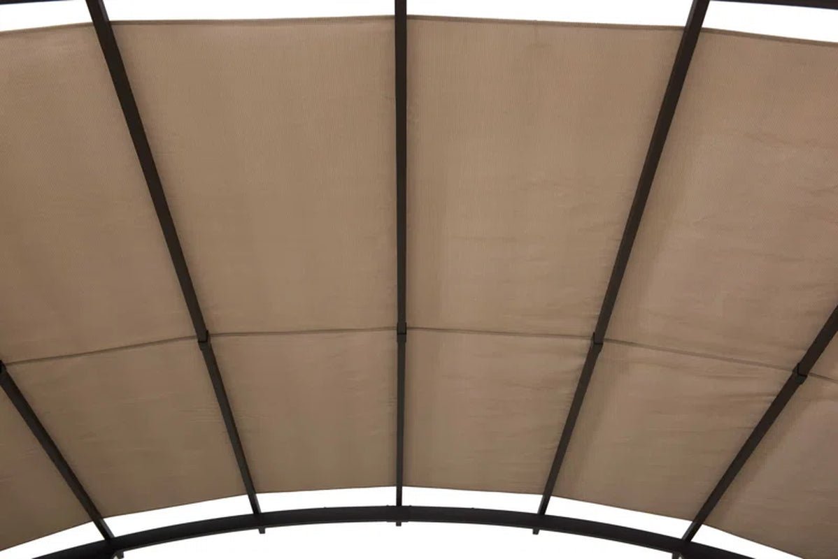 Pergola, Outdoor Steel Arched Pergola with Adjustable Canopy image 3