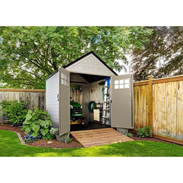 Rubbermaid 7×7 Ft Durable Weatherproof Resin Outdoor Storage Shed image 2