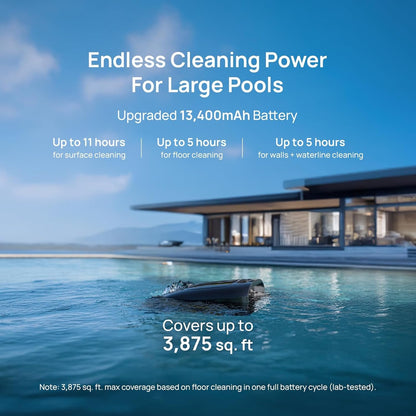 Beatbot AquaSense 2 Pro Robotic Pool Cleaner – 5-in-1 Cordless Skimmer & Clarifier, App-Controlled, Smart Parking, Up to 3,875 Sq. Ft. – Obsidian image 4
