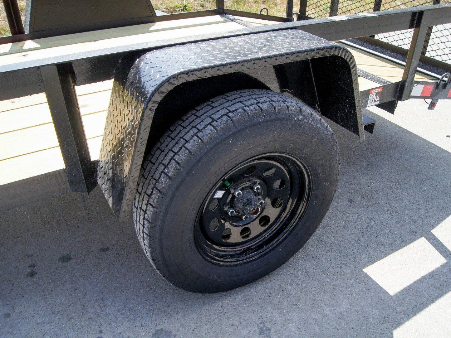 5×12 Powder Coated Dovetail Utility Trailer 3500lb Axle image 8