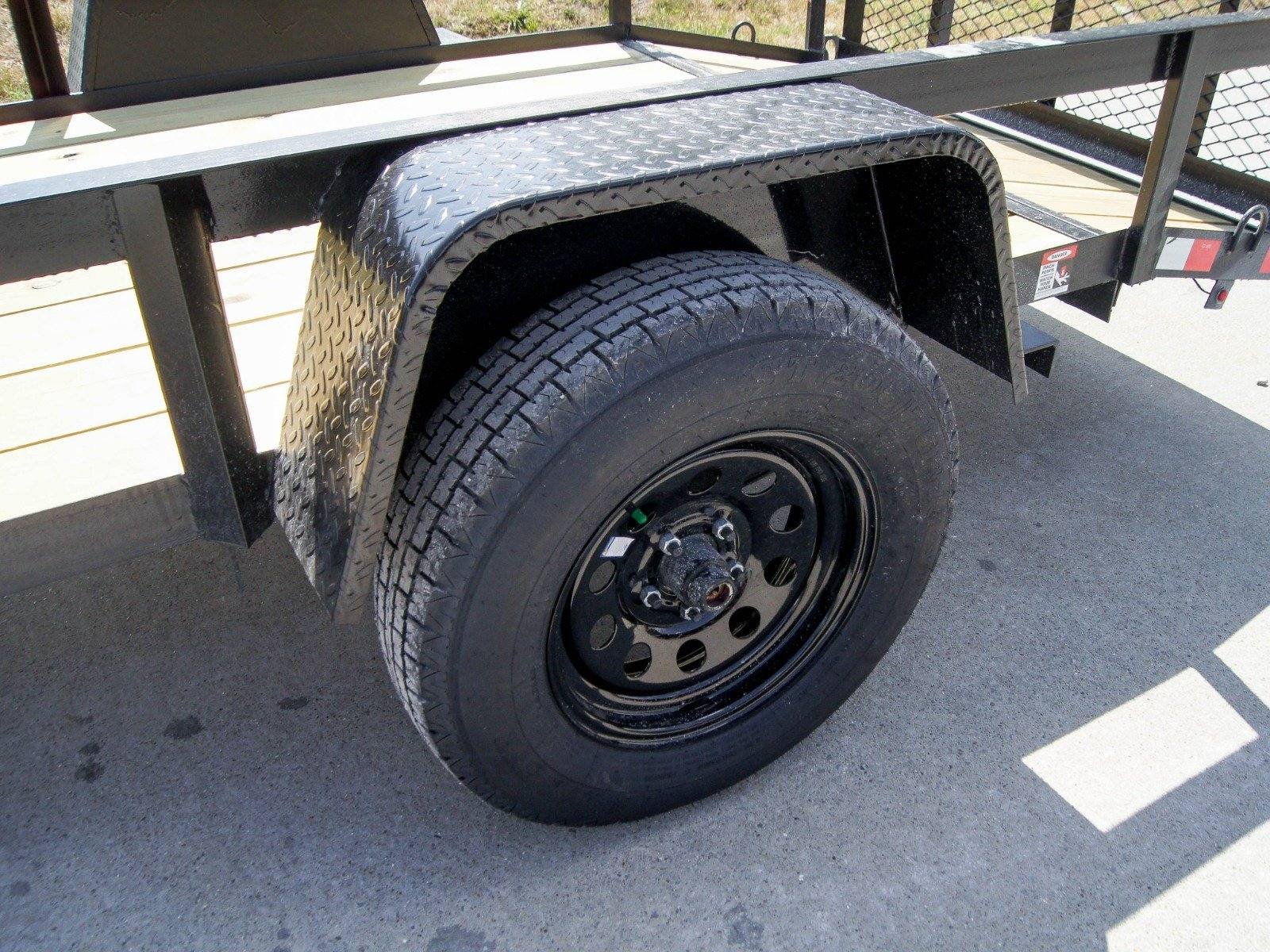 5×12 Powder Coated Dovetail Utility Trailer 3500lb Axle image 8