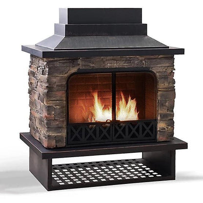 Sunjoy Canyon Wood-Burning Fireplace, Heats 2.14 sq. ft. image 0