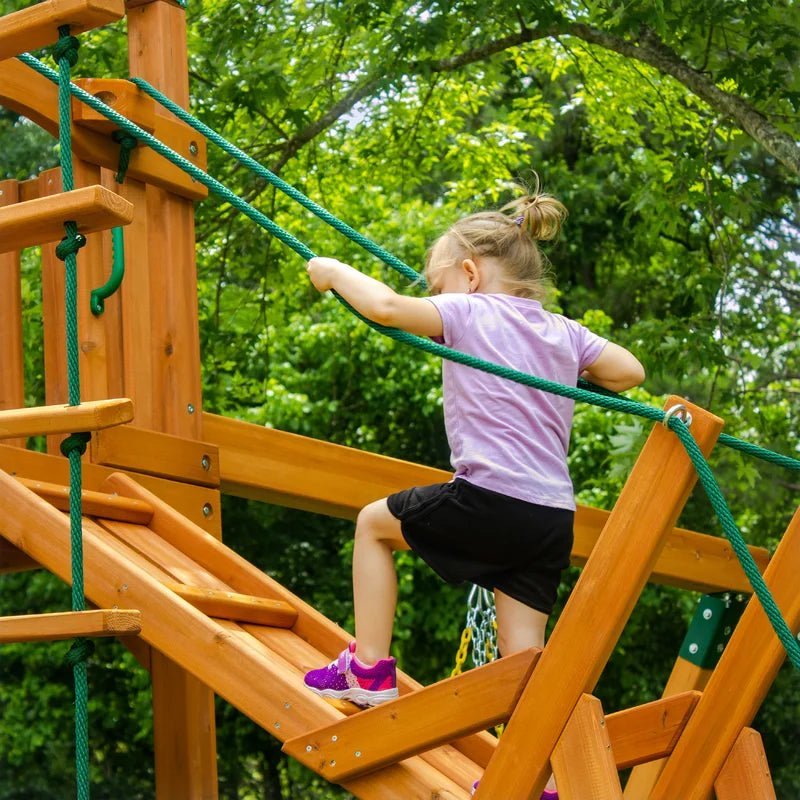 Pioneer Peak Swing Set with Clatter Bridge and Tire Swing image 11