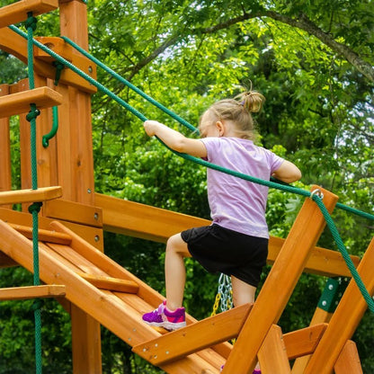 Pioneer Peak Swing Set with Clatter Bridge and Tire Swing image 11