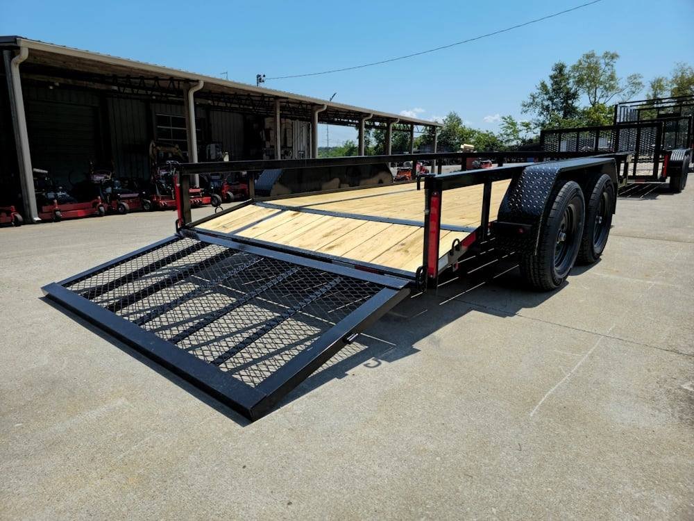6’4″ x 14 Utility Trailer Powder Coated Dovetail (2) 3500 Axles 7k GVWR image 6