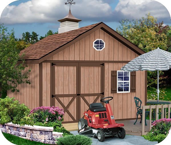 Brandon 12×16 Wood Storage Shed Kit – ALL Pre-Cut image 0