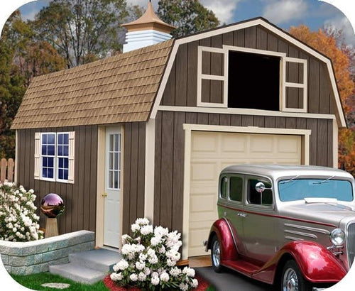 Best Barns Tahoe 12×20 Wood Storage Garage Shed Kit image 0