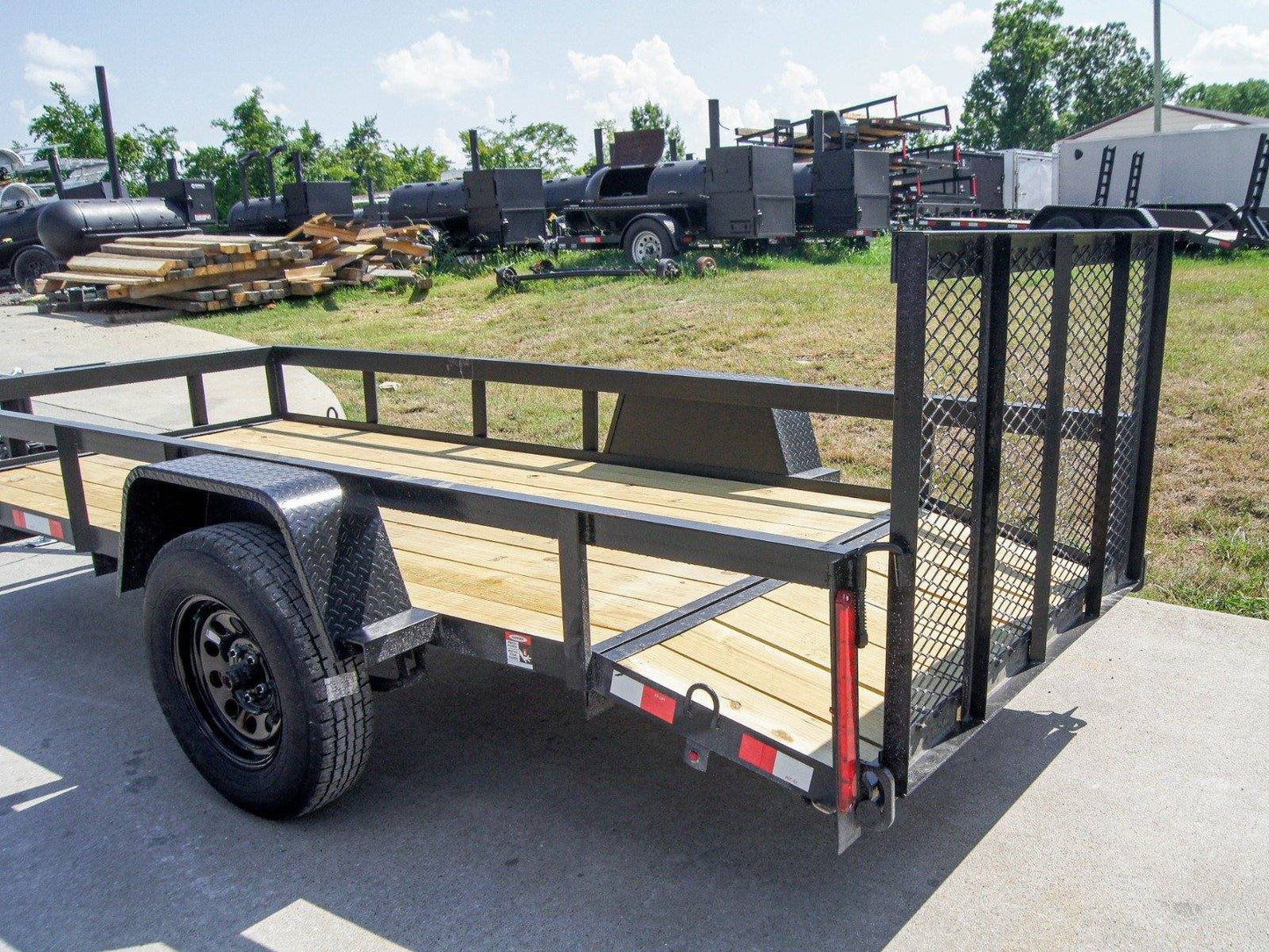 5×12 Powder Coated Dovetail Utility Trailer 3500lb Axle image 9