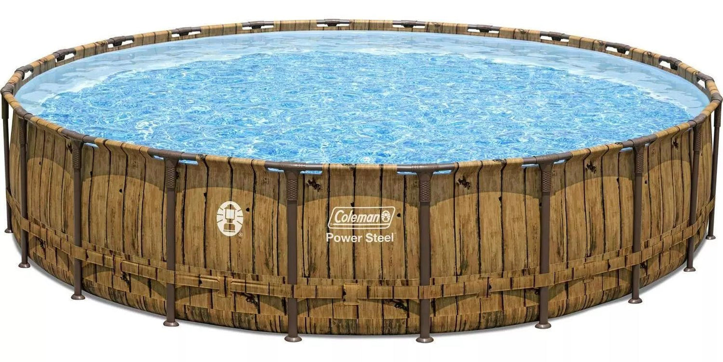 Coleman Power Steel 22′ x 52 Round Above Ground Pool Set image 8