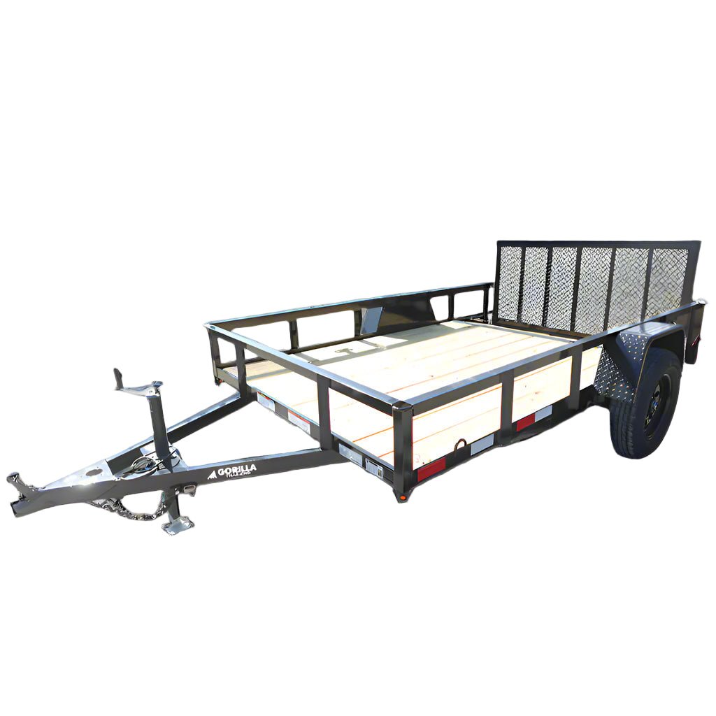 6′ 4″ x 10 Utility Trailer Dovetail Powder Coated With Gate 3,500lb Axle image 0