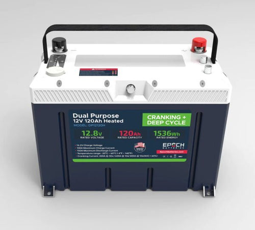 12V 120AH Group 27 LiFePO4 Battery Cranking & Deep Cycle Lithium Battery (Dual Purpose) image 0