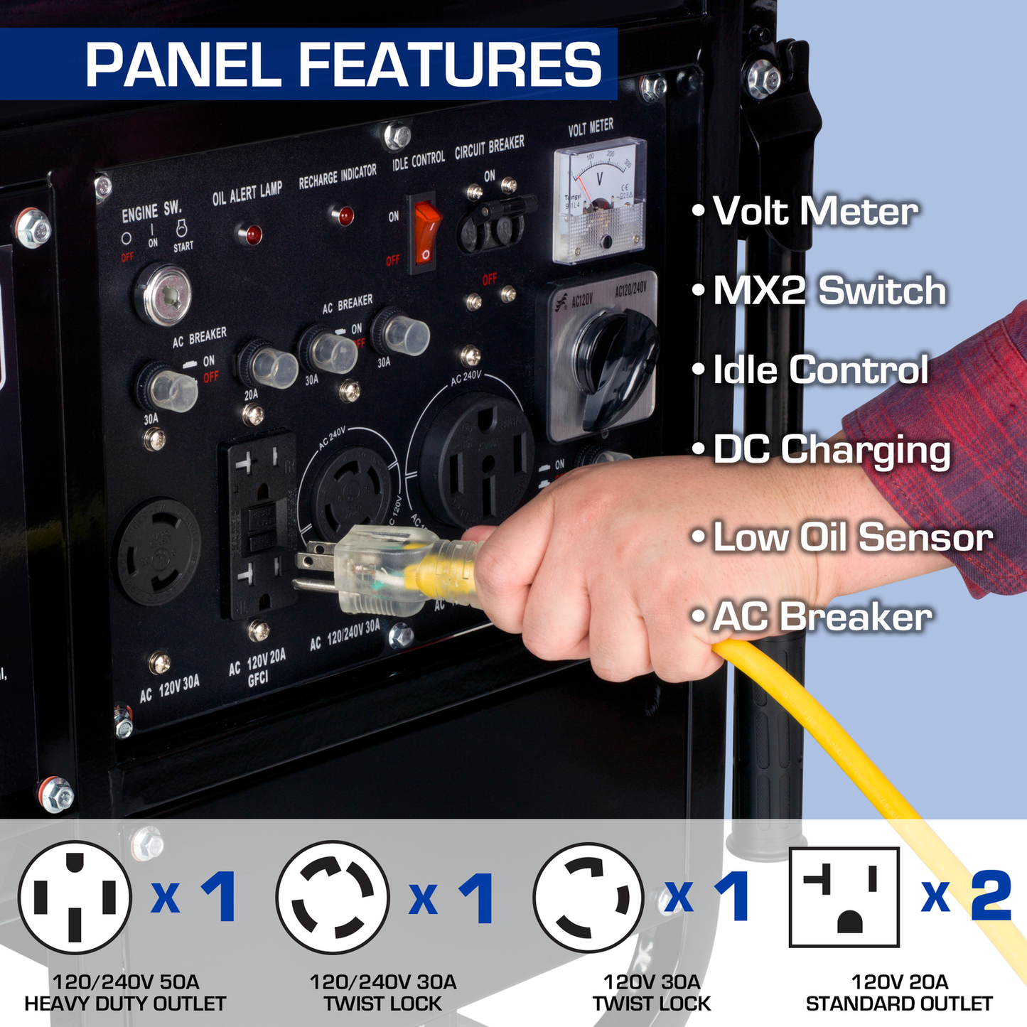 10,000 Watt Gasoline Portable Generator image 2