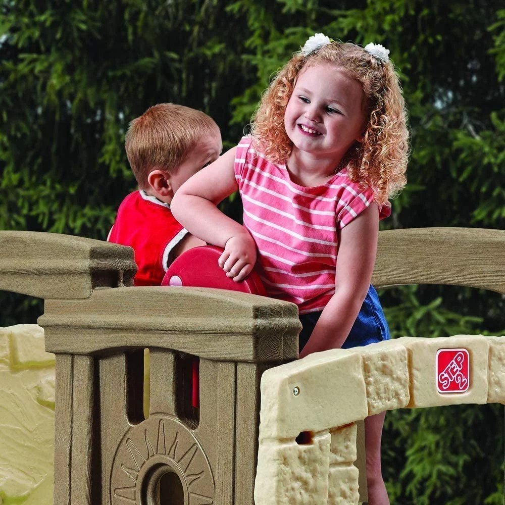 Step2 Naturally Playful Woodland Climber II with Slide, Green image 1