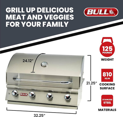 Bull 30″ Lonestar Select Stainless Steel Drop-In Grill image 2