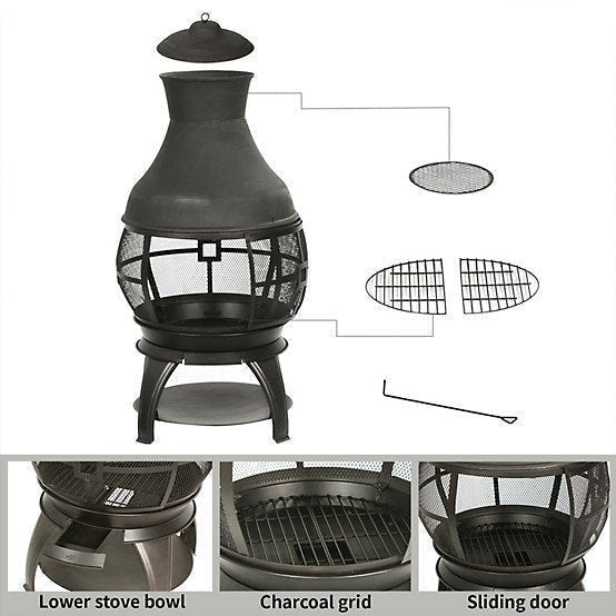 HeatMaxx 45 in. Outdoor Wood-Burning Chiminea image 3