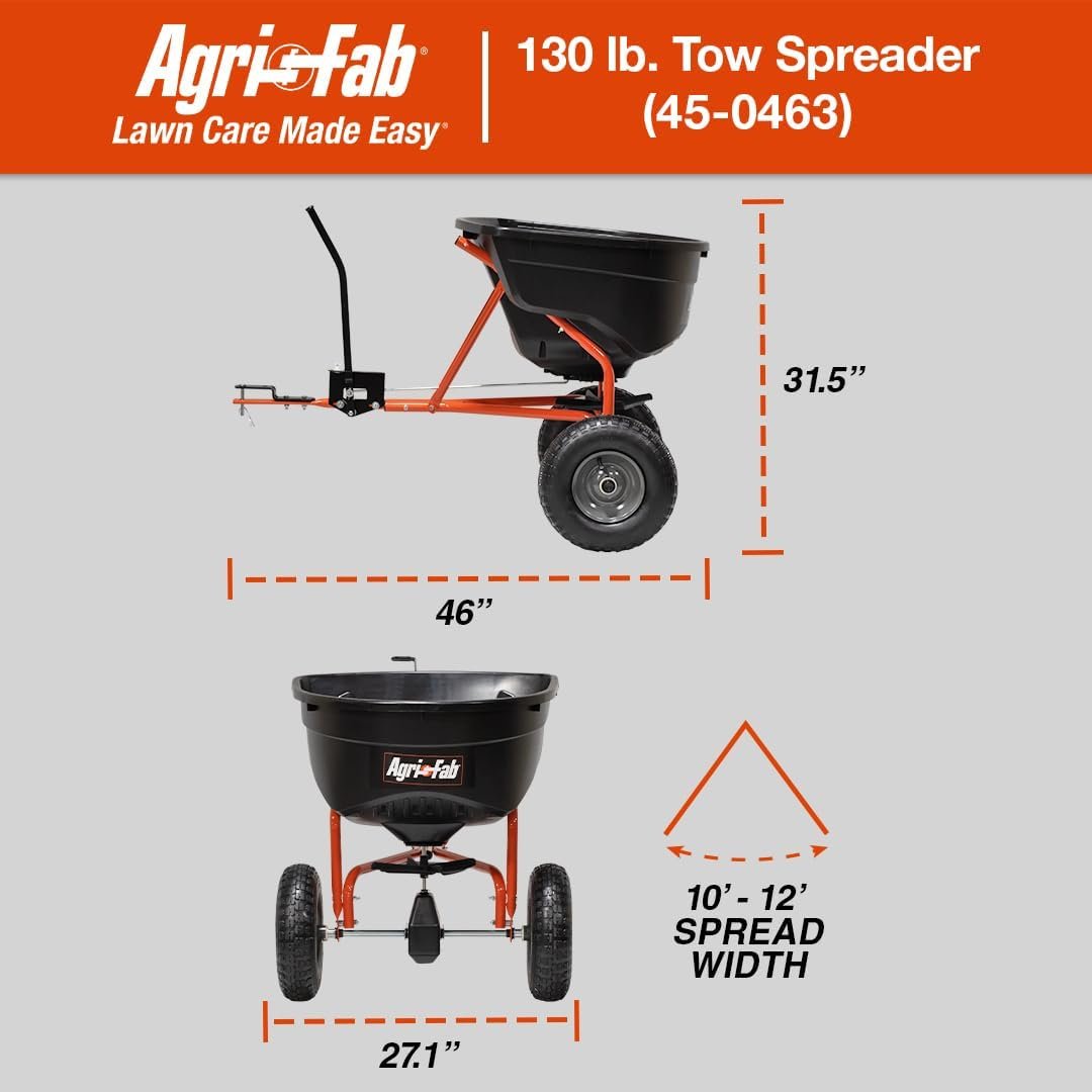 Agri-Fab 45-0543 Tow-Behind 100 lb Lawn & Garden Spiker Seeder Spreader image 36