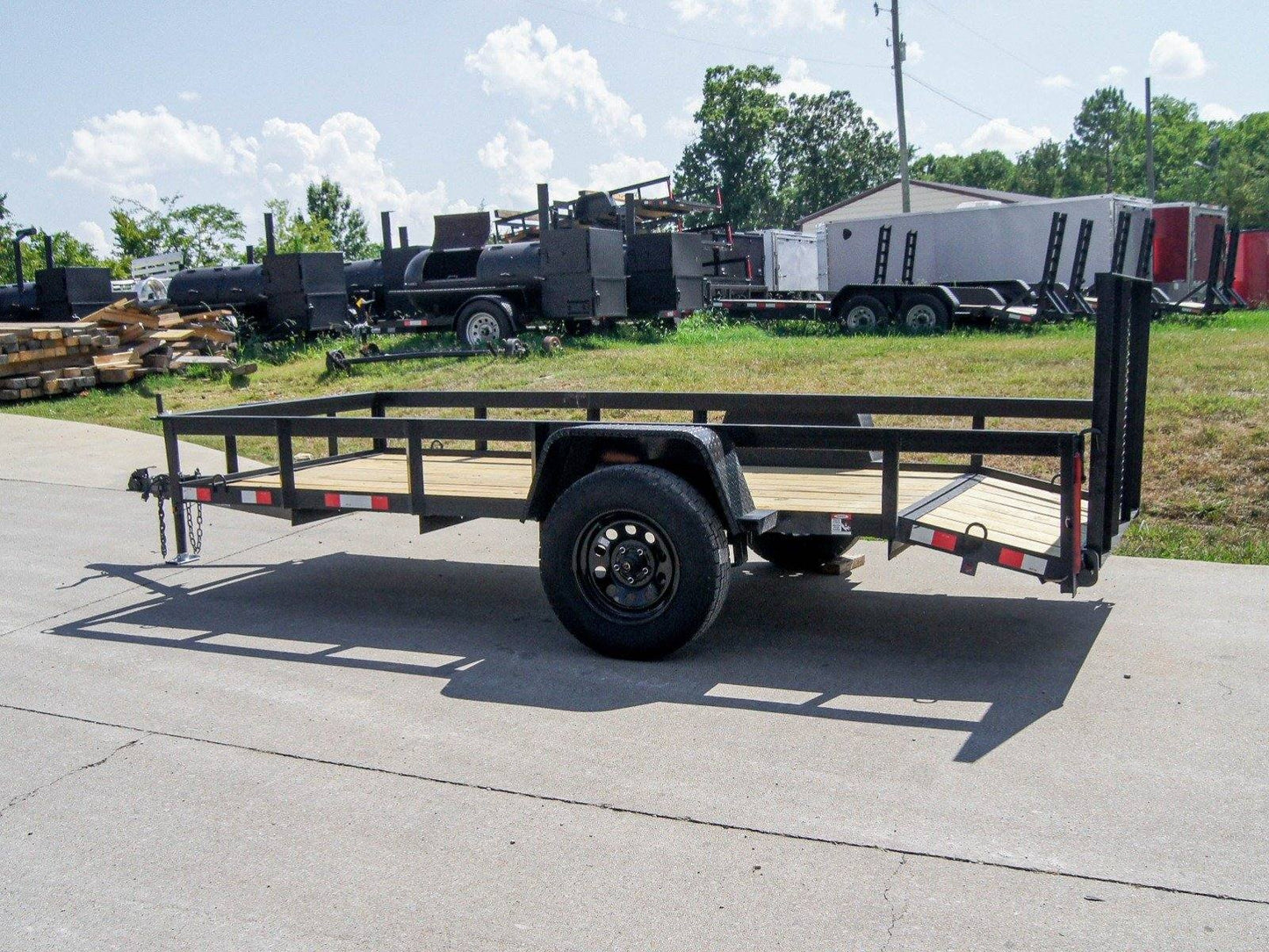 5×12 Powder Coated Dovetail Utility Trailer 3500lb Axle image 2