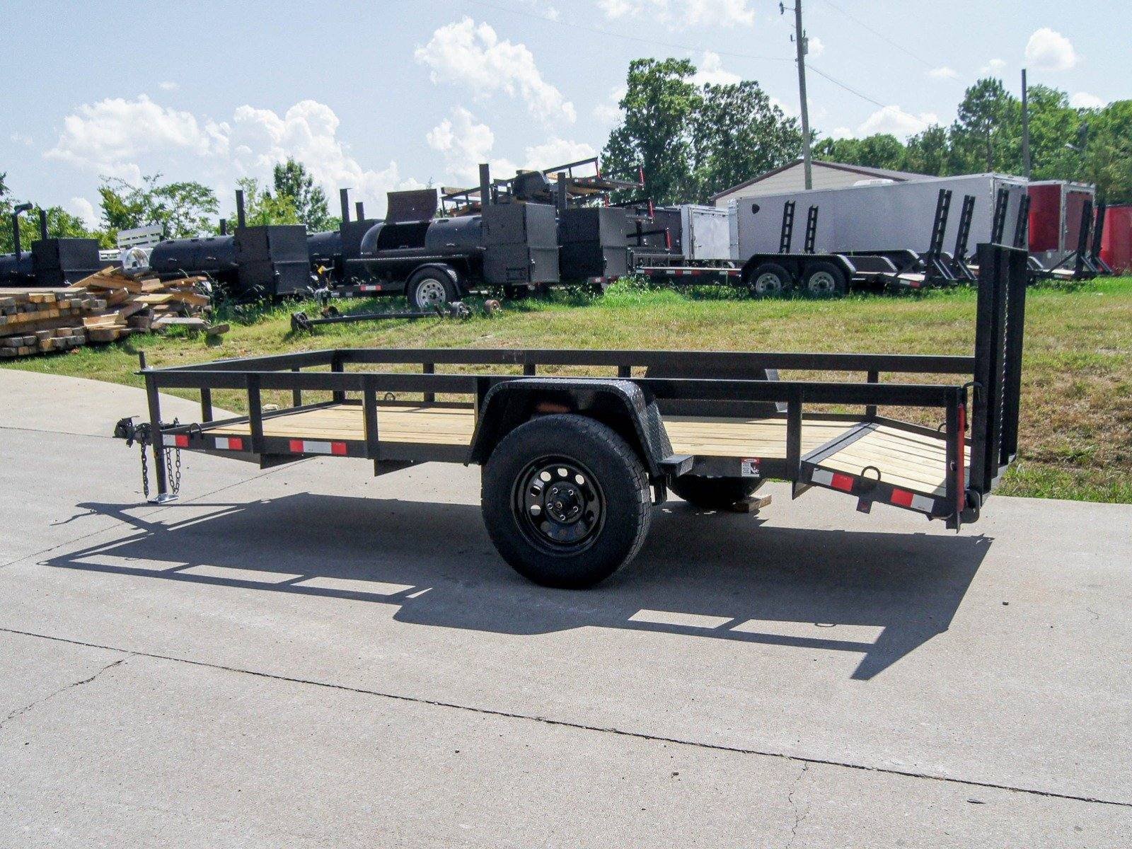 5×12 Powder Coated Dovetail Utility Trailer 3500lb Axle image 2