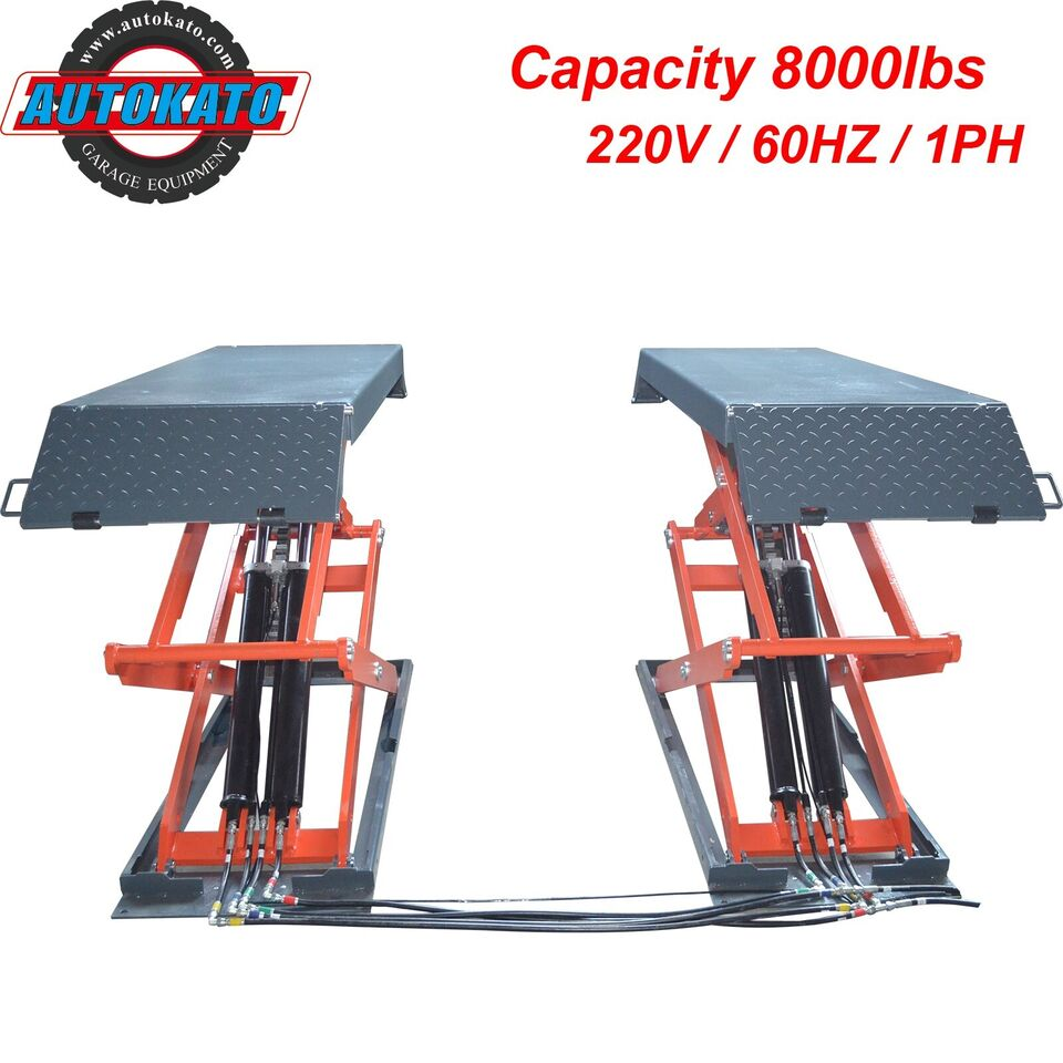 Stratus Commercial Grade On-Ground or In-Ground Mount Low Profile Full Rise Scissor Car Lift image 0