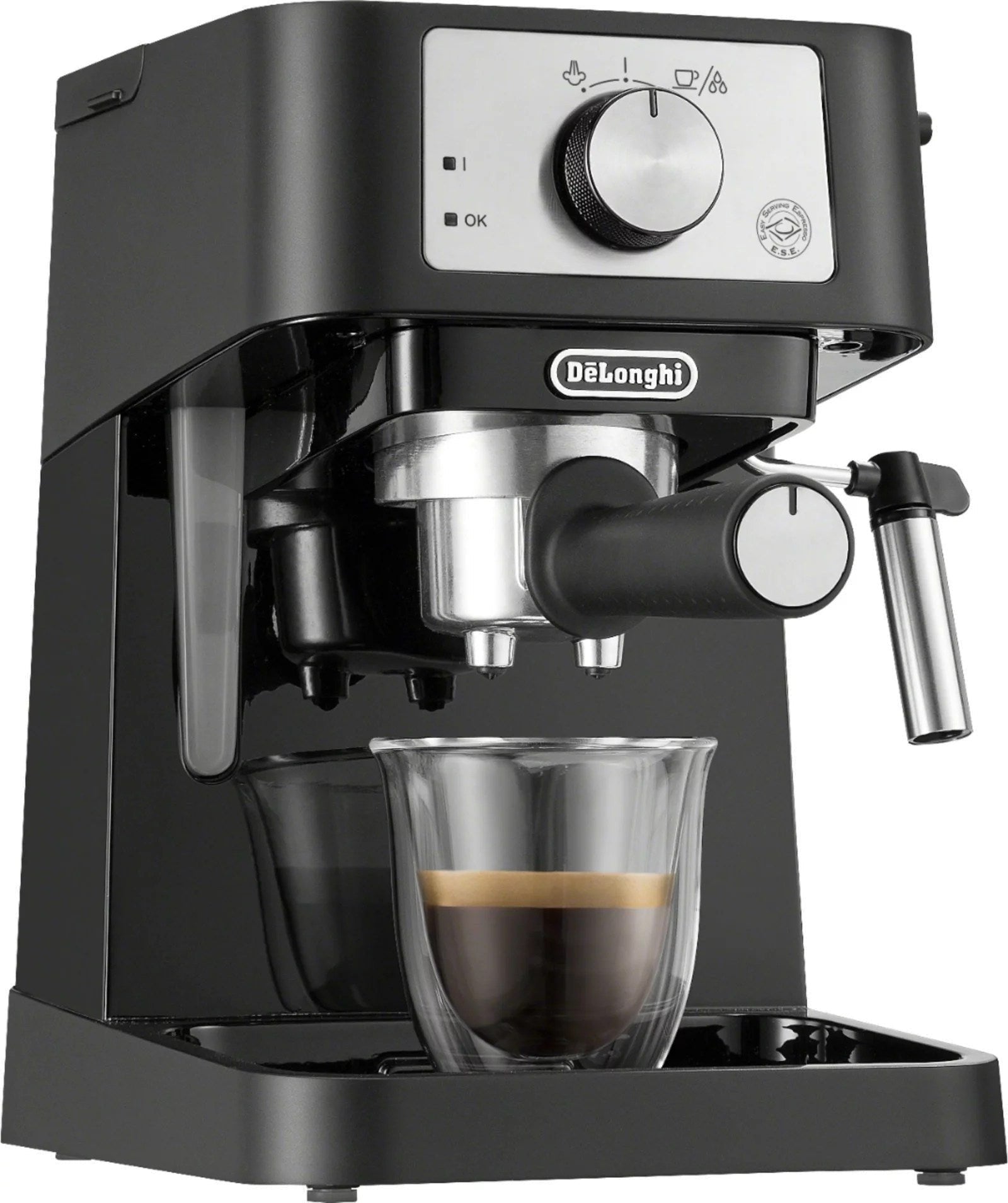 De’Longhi – Stilosa 15 Bar Pump Espresso Machine – Black and Stainless image 0