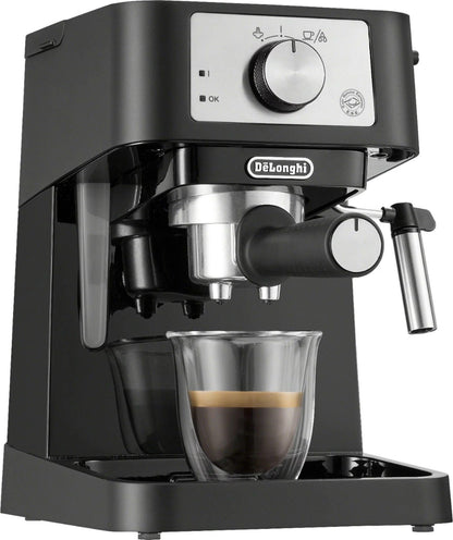 De’Longhi – Stilosa 15 Bar Pump Espresso Machine – Black and Stainless image 0