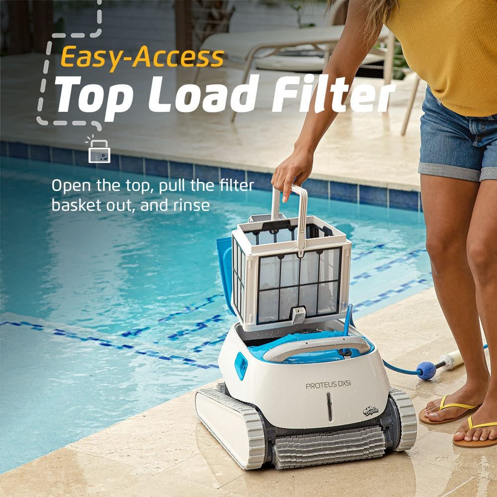 Dolphin Proteus DX5i Wi-Fi Robotic Pool Vacuum Cleaner Pools up to 50 FT – Waterline Scrubber Brush image 4