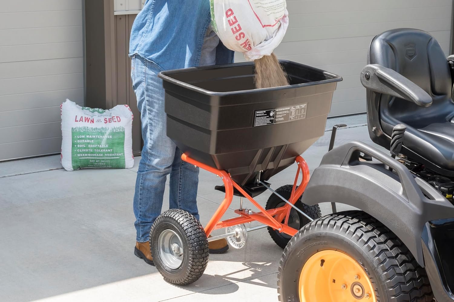 Agri-Fab 45-0543 Tow-Behind 100 lb Lawn & Garden Spiker Seeder Spreader image 11