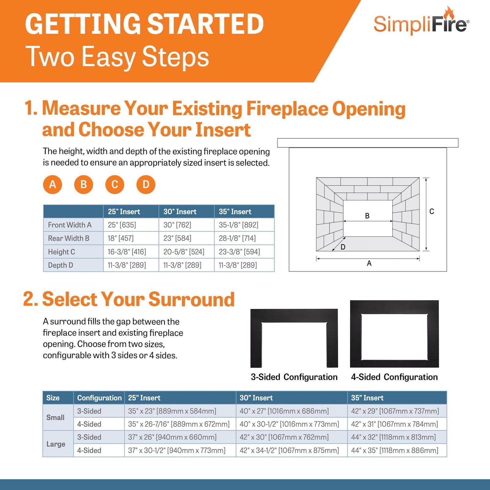 SimpliFire 30-In Electric Fireplace Insert with LED Flame and Multi-Color Ember Bed image 4
