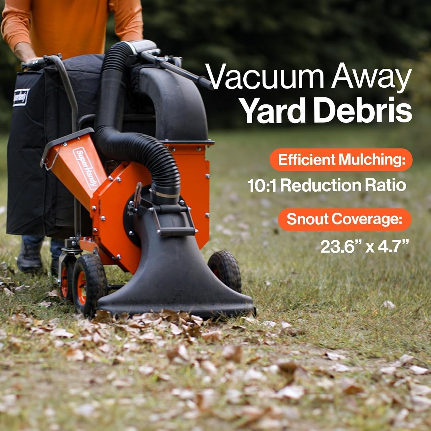SuperHandy 7HP Gas Leaf Vacuum & Wood Chipper, 10:1 Mulch, 6-Bushel Bag image 5