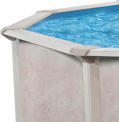 Aquarian 21ft x 52in Round Steel-Frame Above Ground Swimming Pool – Phoenix Series, DIY Outdoor Backyard Pool image 5