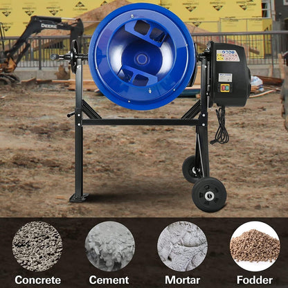 BILT HARD 4 Cu. Ft. Electric Cement Mixer – 550W Portable with Wheels image 1